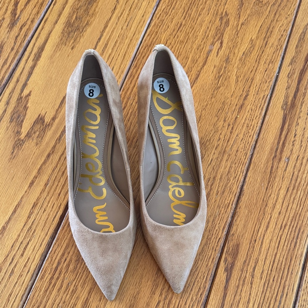 Sam Edelman Taupe Suede Heels
